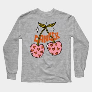 Cancer Zodiac Cherries Long Sleeve T-Shirt